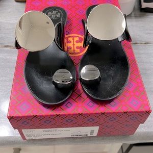 Tory Burch Patos Multi Disk sandals black